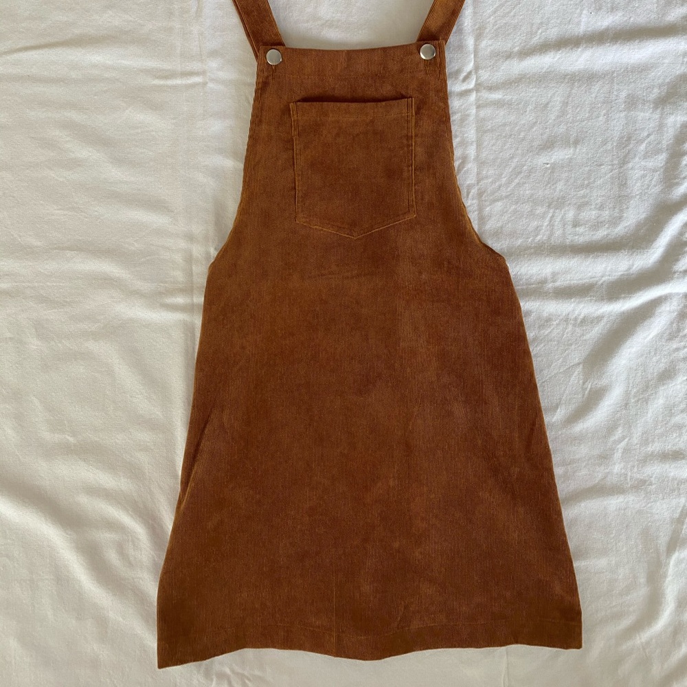 SHEIN CORDUROY OVERALL STYLE DRESS!